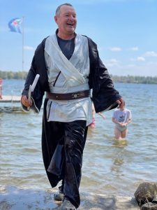 Dean Michel dressed up for the Star Wars themed Jump in the Lake Challenge